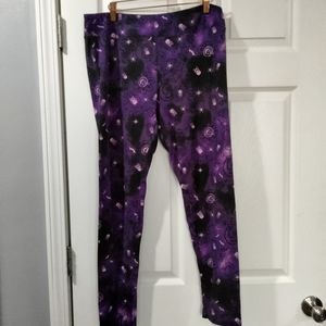 Leggings Halloween purple graveyard 16 18